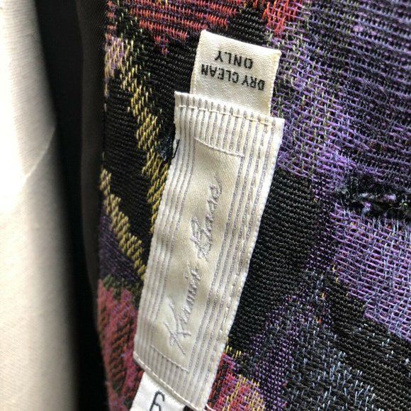 Vtg Oversized Floral Tapestry Blazer Women's 6 Coat Velvet Collar 90's 80's - Picture 8 of 8